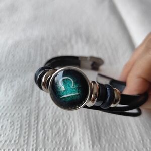 Retro Constellation Zodiac Sign Pendant Bracelet Libra